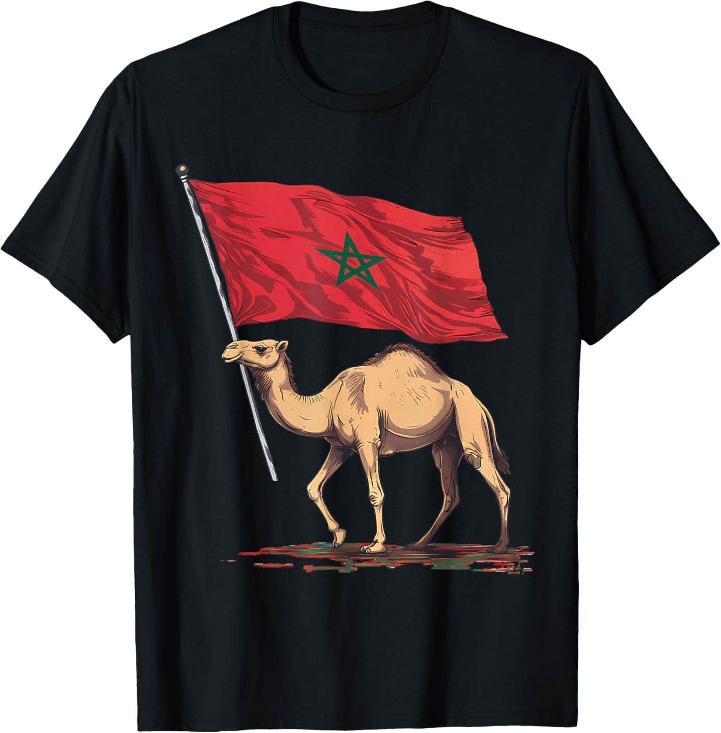 Morocco Flag Moroccan Pride T-Shirt - T-Shirt | Black