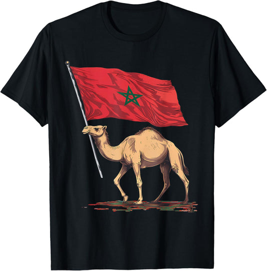 Morocco Flag Moroccan Pride T-Shirt - T-Shirt | Black