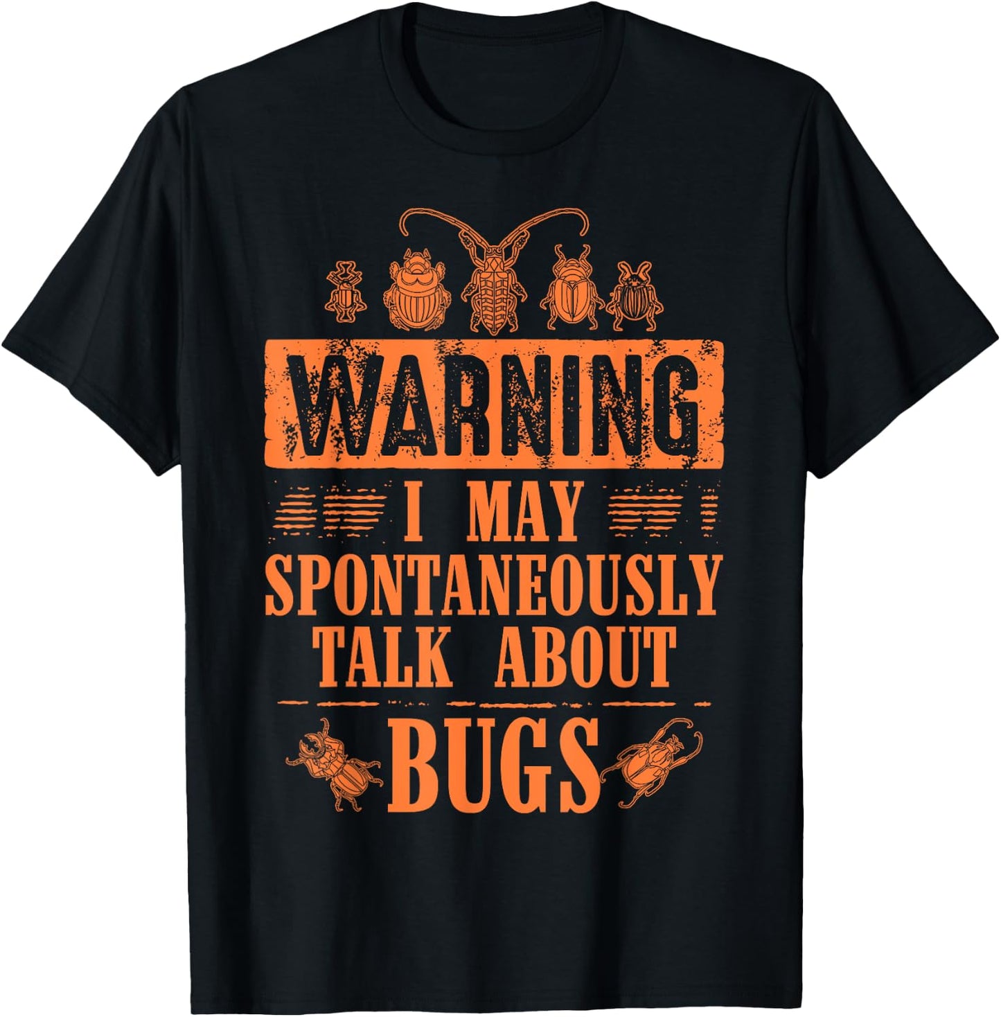 Cool Warning Talk About Bugs Funny Insect Collector Boy Gift T-Shirt - T-Shirt | Black