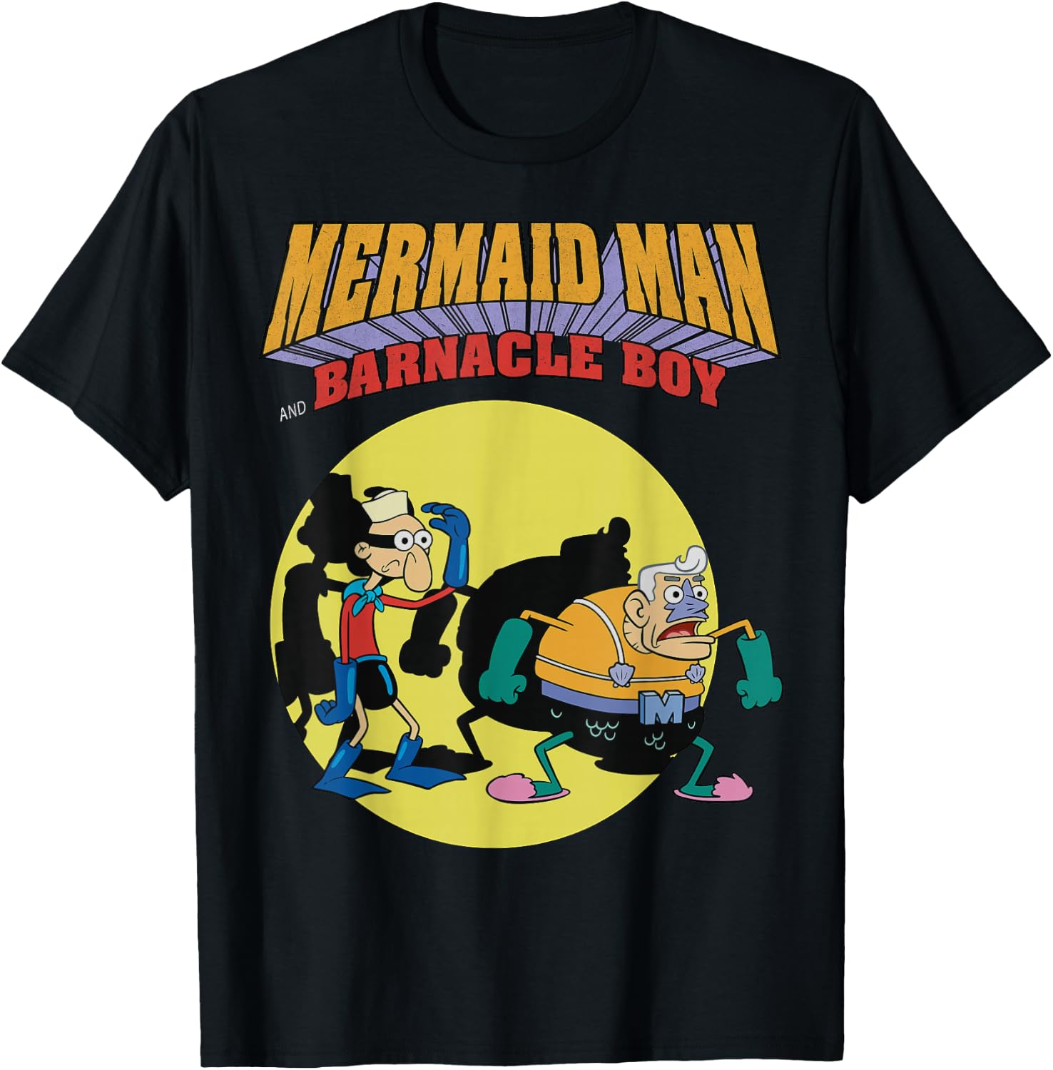 Nickelodeon Spongebob Mermaid Man T-Shirt - T-Shirt | Black