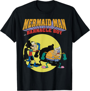 Nickelodeon Spongebob Mermaid Man T-Shirt - T-Shirt | Black