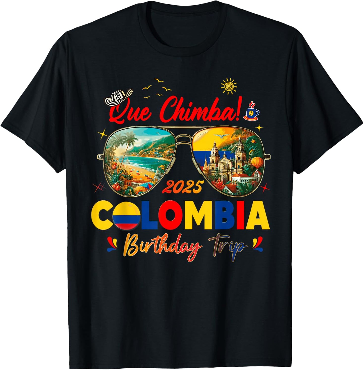 Colombia Vacation Cartagena Matching Group Trip 2025 T-Shirt - T-Shirt | Black