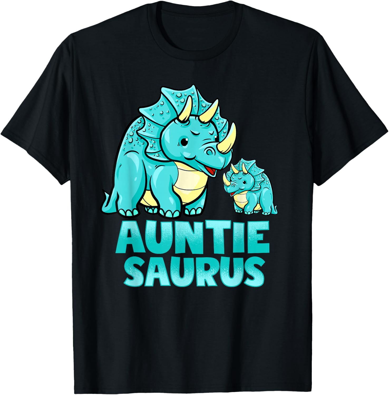 Auntie Saurus Dinosaur Funny Auntiesaurus For Aunt T-Shirt - T-Shirt | Black