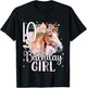 Kids 10th Birthday Horse Girl Riding 10 Years Old Girl Ten Girl T-Shirt - T-Shirt | Black