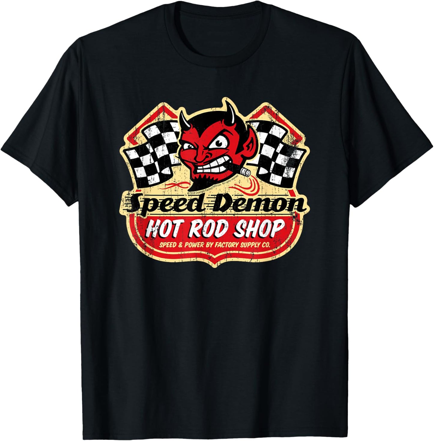 Speed Demon Hot Rod Shop SD002 - Front Graphic T-Shirt - T-Shirt | Black