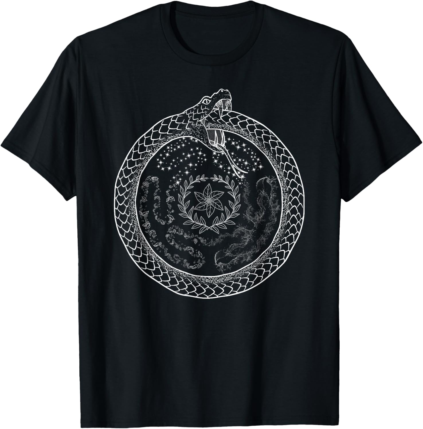 Hecate's Wheel Ouroboros Goddess Hekate Pagan Witch Symbol T-Shirt - T-Shirt | Black