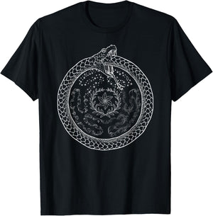 Hecate's Wheel Ouroboros Goddess Hekate Pagan Witch Symbol T-Shirt - T-Shirt | Black