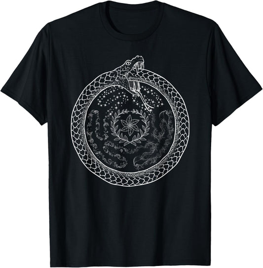 Hecate's Wheel Ouroboros Goddess Hekate Pagan Witch Symbol T-Shirt - T-Shirt | Black