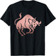 Rose Gold Taurus Bull Symbol Zodiac Star Sign T-Shirt - T-Shirt | Black