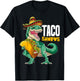 Tacosaurus Taco Dinosaur T rex Funny Cinco de Mayo Men Women T-Shirt - T-Shirt | Black