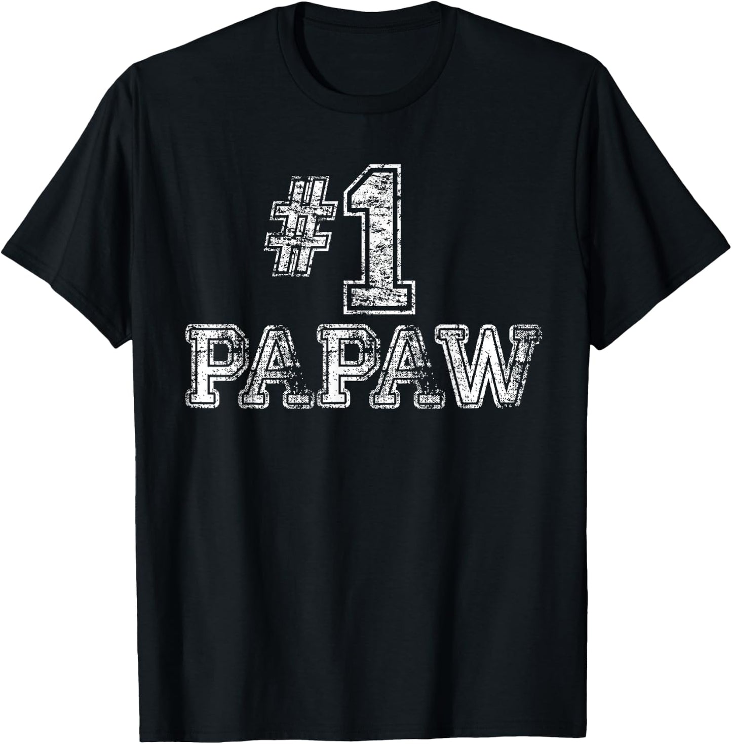 #1 PaPaw T Shirt - Number One Father's Day Gift T-Shirt - T-Shirt | Black