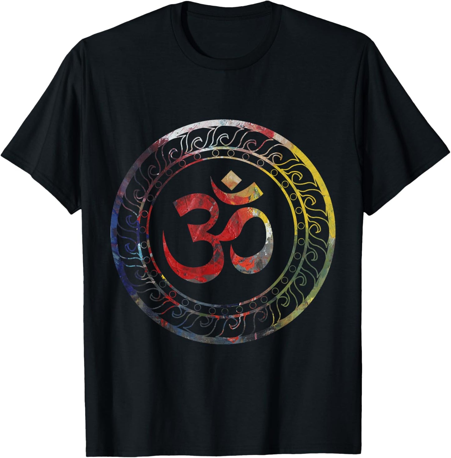 Om Ohm Aum Symbol Spiritual Yoga Gift T-Shirt - T-Shirt | Black