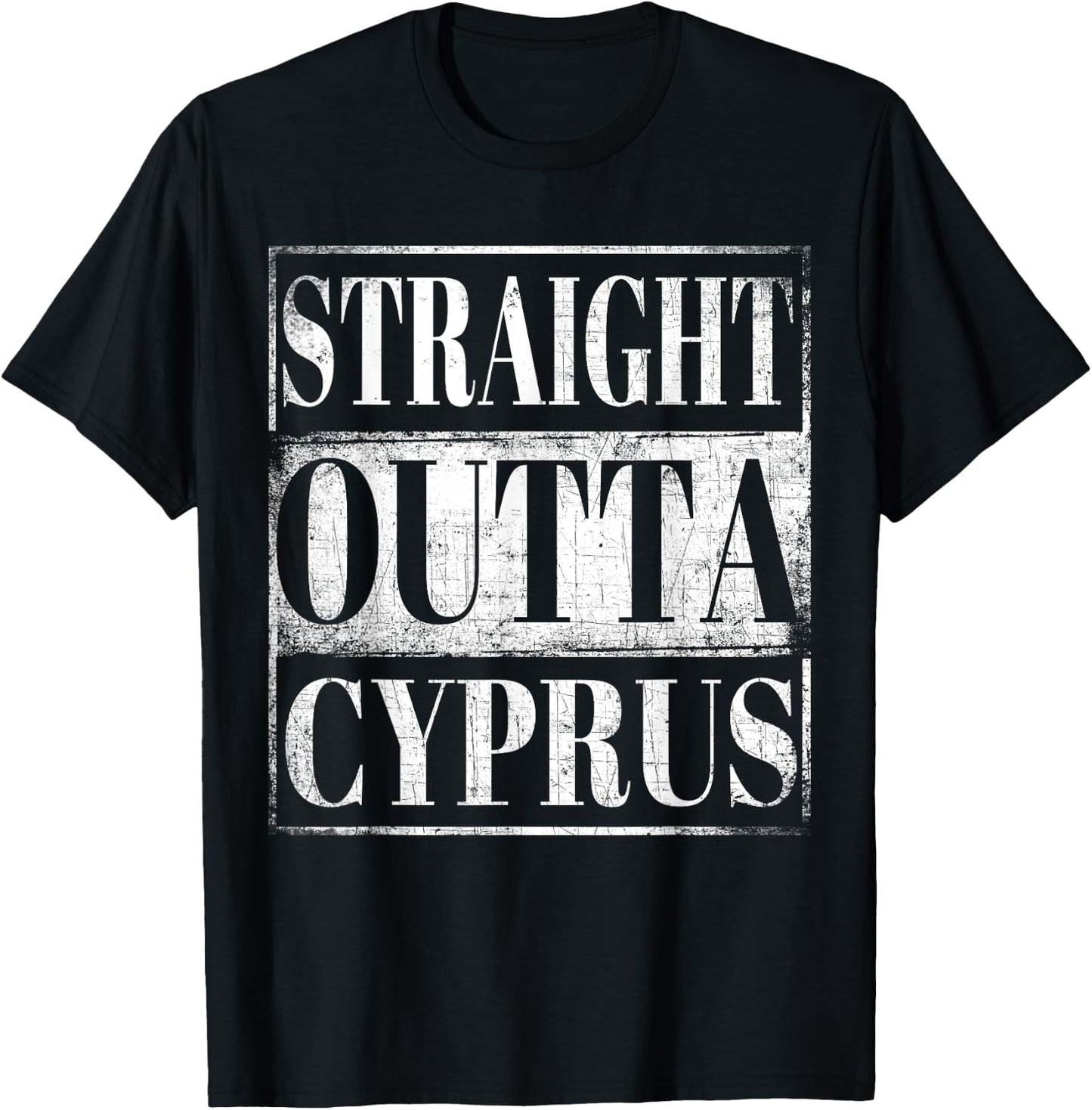 Straight Outta Cyprus Cypriot Descent Gift Shirt T-Shirt - T-Shirt | Black