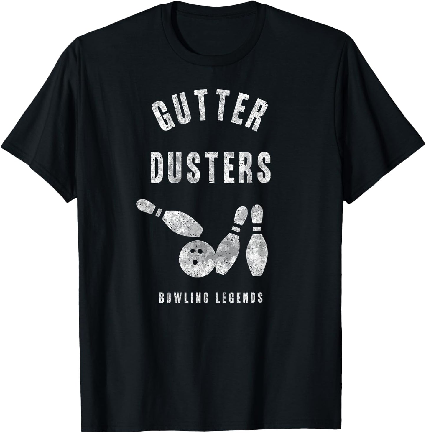 Bowling Team Shirt Gutter Dusters Matching League Gift T-Shirt - T-Shirt | Black