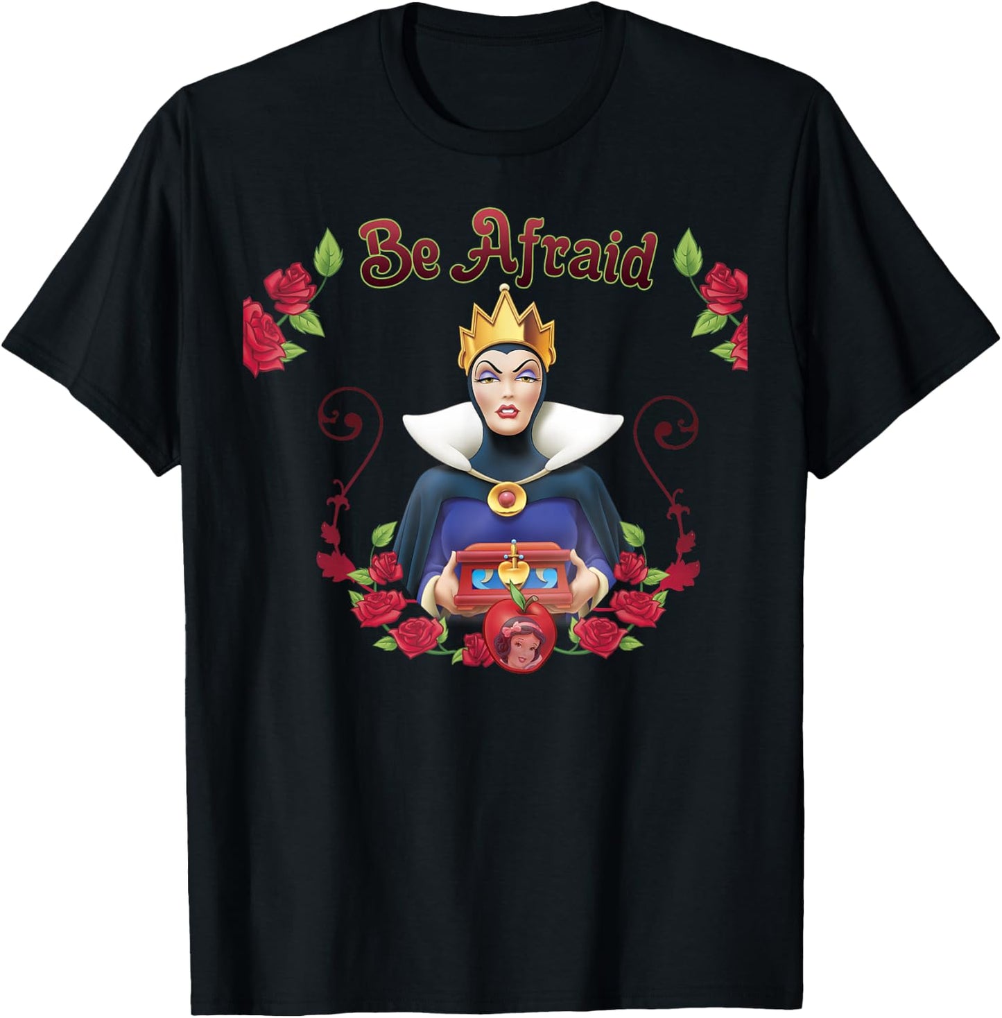 Disney Snow White Evil Queen Be Afraid Graphic T-Shirt - T-Shirt | Black
