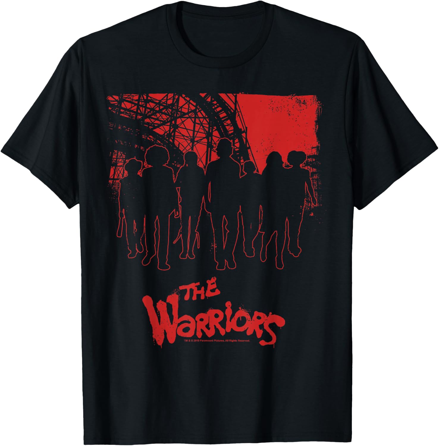 The Warriors Coney Island Group Silhouette T-Shirt - T-Shirt | Black