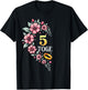 5 Years Together 5th Wedding Anniversary Couples Matching T-Shirt - T-Shirt | Black