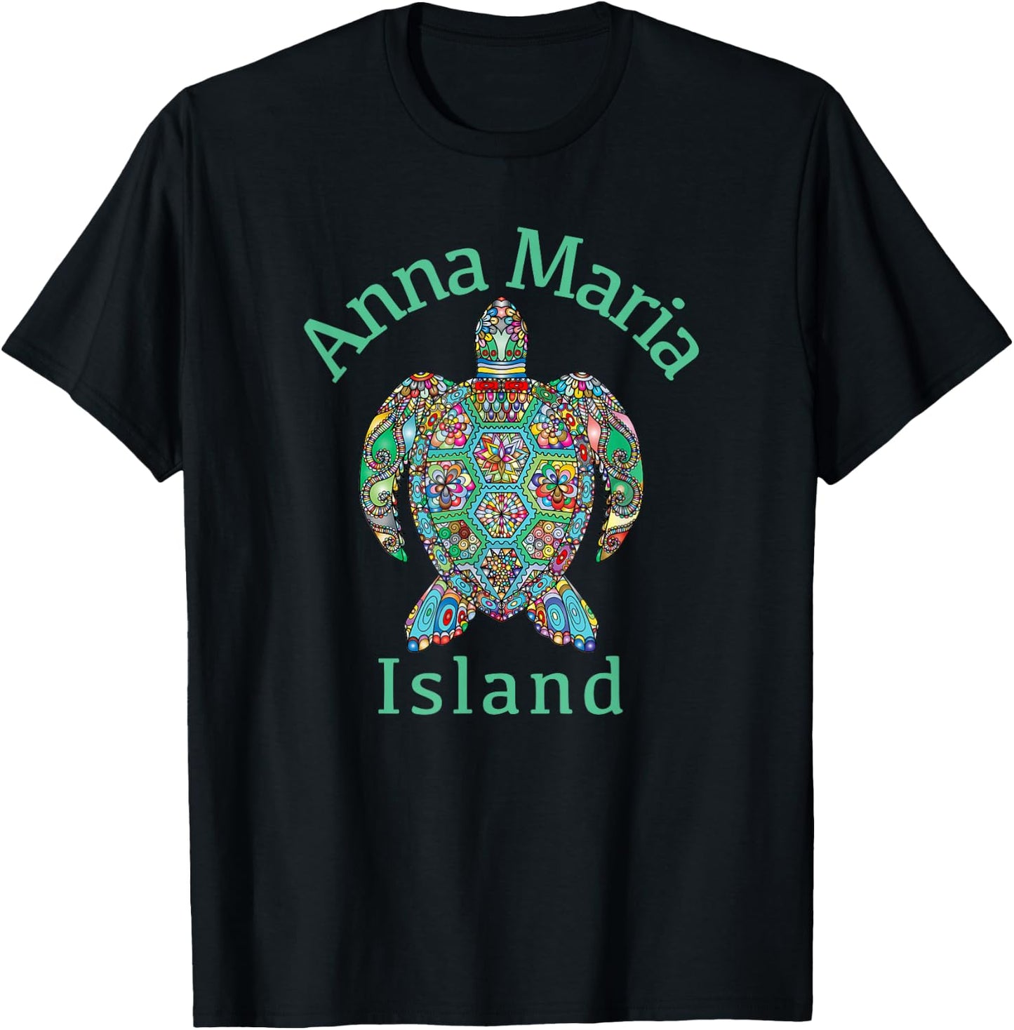 Anna Maria Island Tribal Turtle Gift T-Shirt - T-Shirt | Black