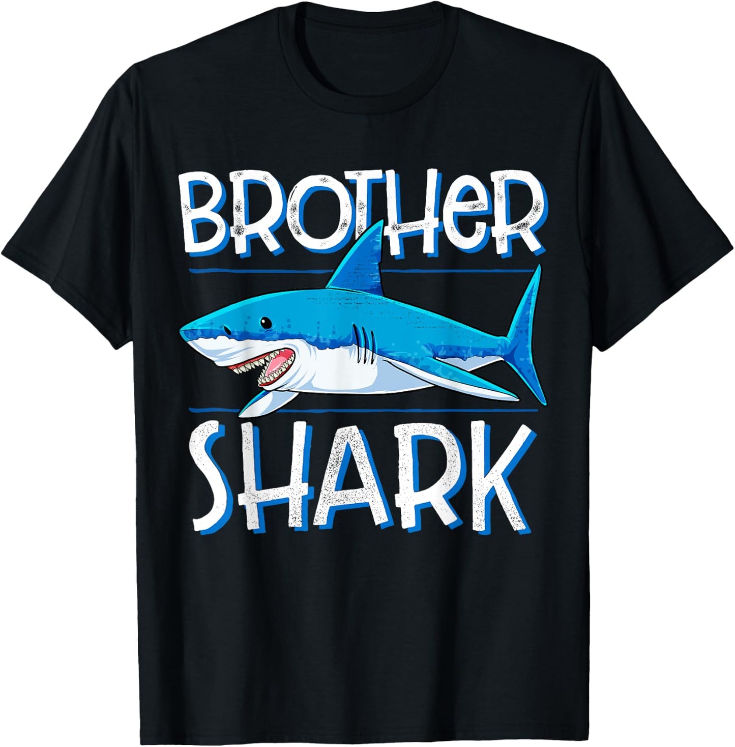 Brother Shark T Shirt Family Matching Men Boys Jawsome Gifts T-Shirt - T-Shirt | Black