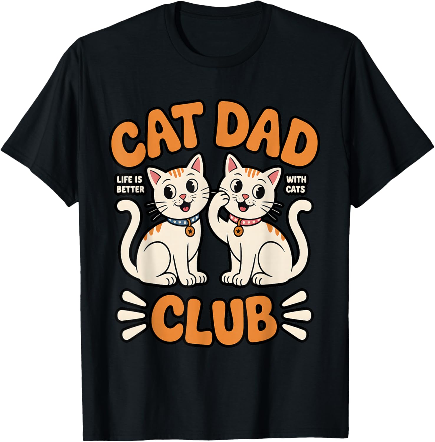 Retro Cad Dad Club Fathers Daddy from Wife Kids T-Shirt - T-Shirt | Black
