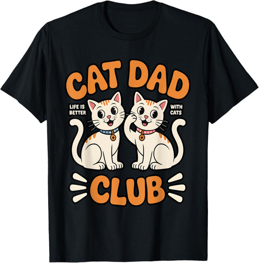 Retro Cad Dad Club Fathers Daddy from Wife Kids T-Shirt - T-Shirt | Black