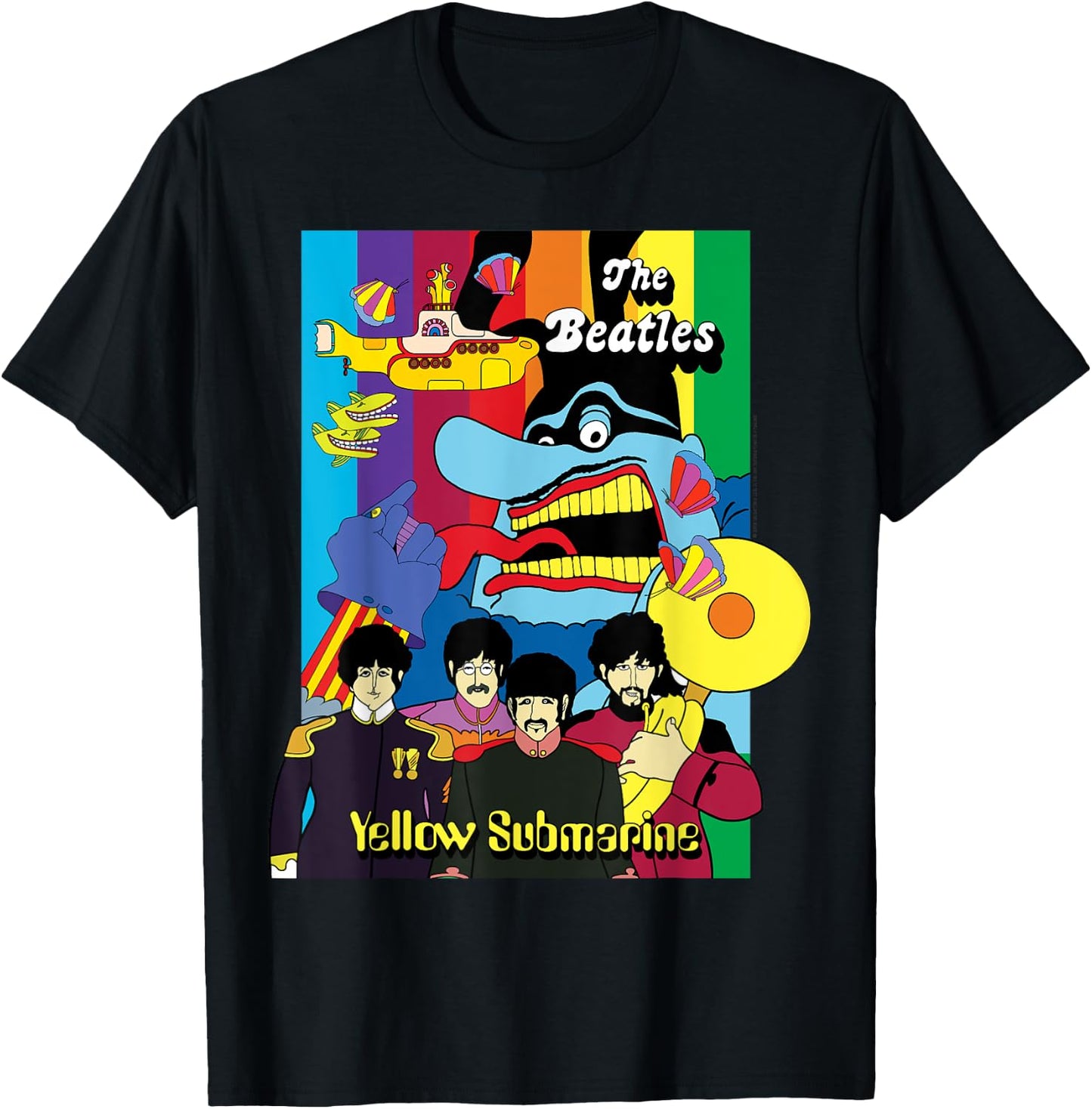 The Beatles - Collage Poster T-Shirt - T-Shirt | Black