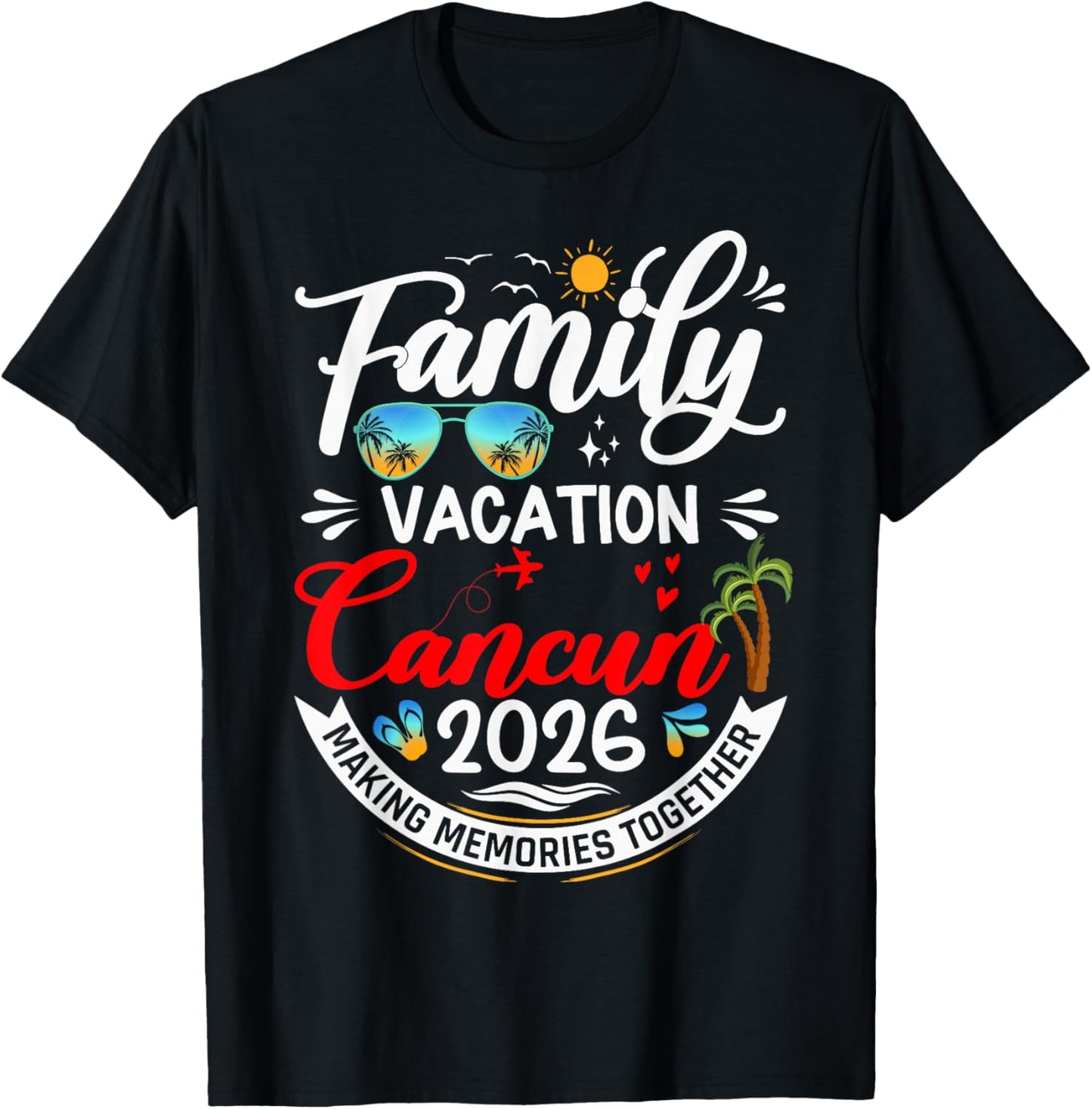 Family Vacation Cancun 2026 Summer Matching Vacation 2026 T-Shirt - T-Shirt | Black