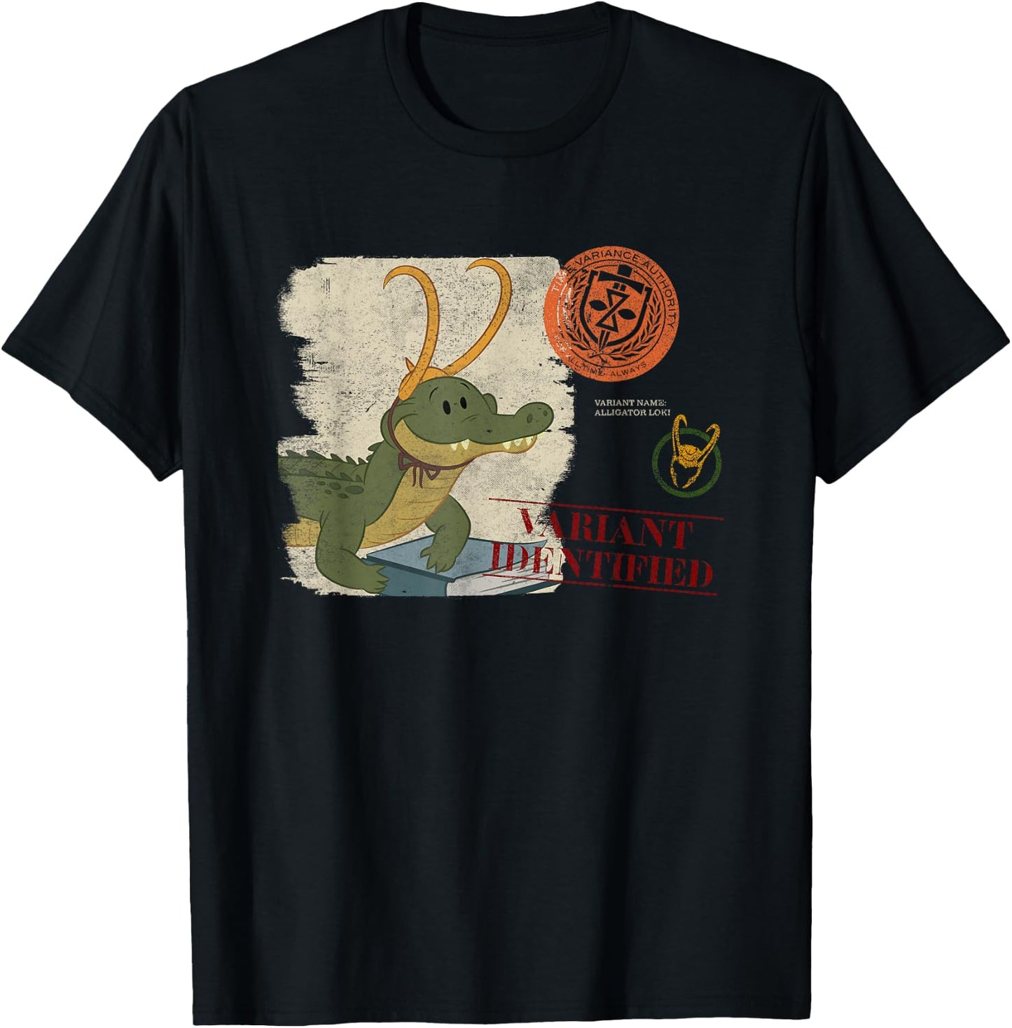 Marvel Loki Cartoon Alligator Loki Variant Identified T-Shirt - T-Shirt | Black