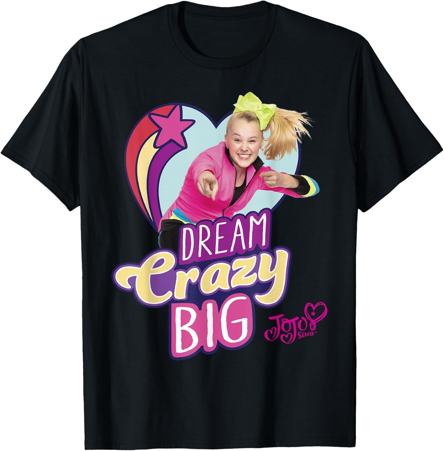 Nickelodeon JoJo Siwa Dream Crazy Big T-Shirt - T-Shirt | Black