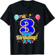 I'm 3 Years Old Happy Birthday to Me 3rd Birthday T-Shirt - T-Shirt | Black