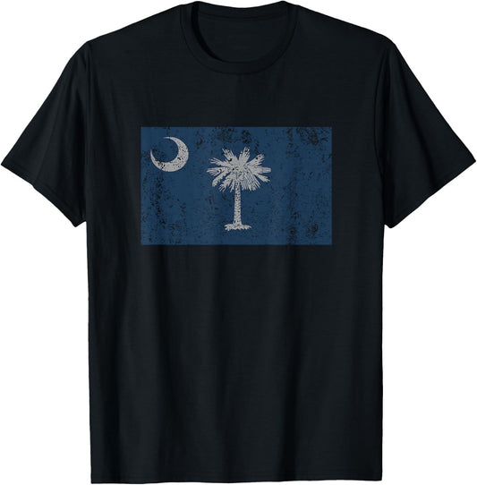 South Carolina Flag The Palmetto State Charleston T Shirt T-Shirt - T-Shirt | Black