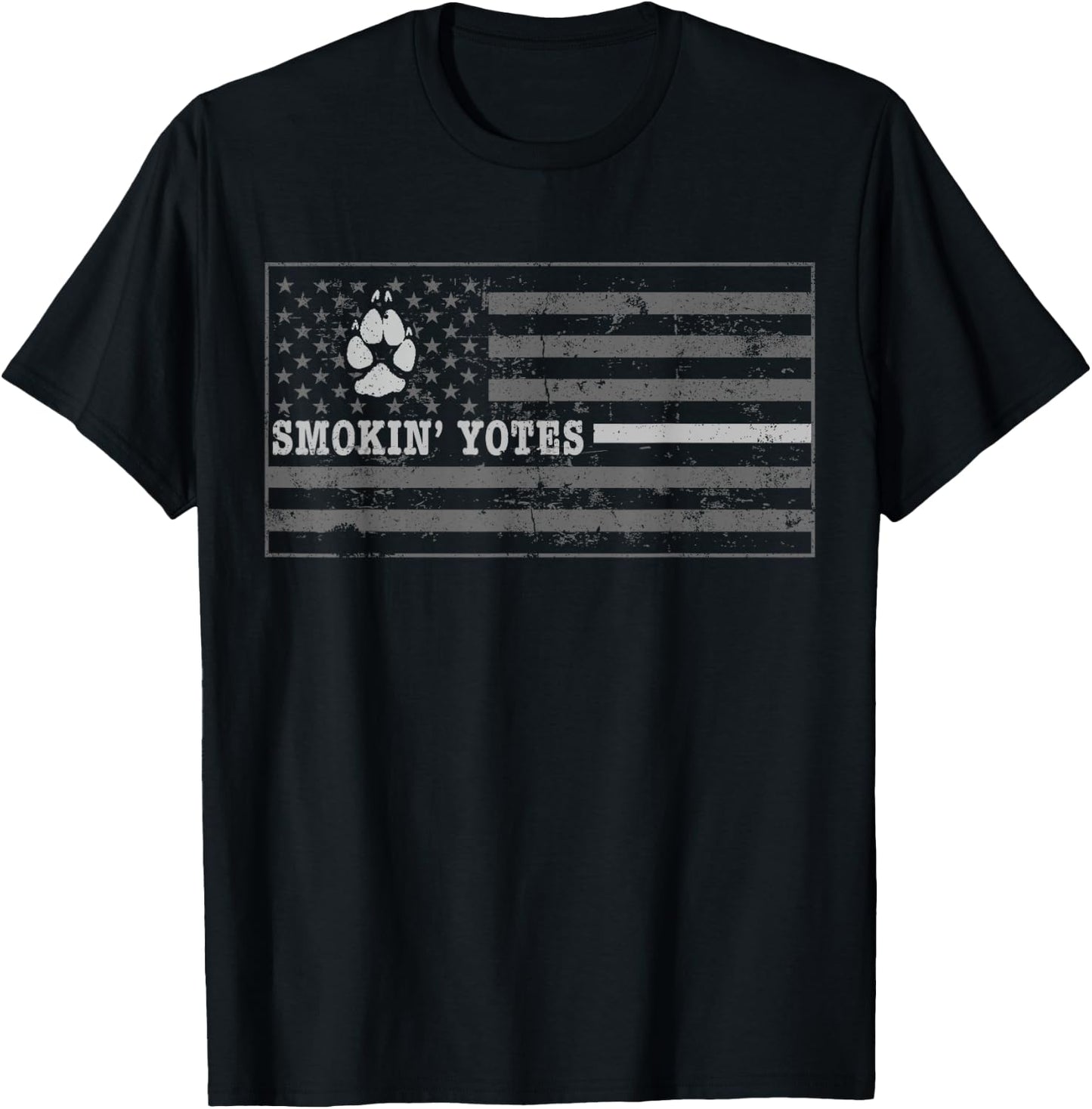 Coyote Hunting Smokin Yotes American Flag Yote Hunting Shirt Girls Kids Men T-Shirt - T-Shirt | Black