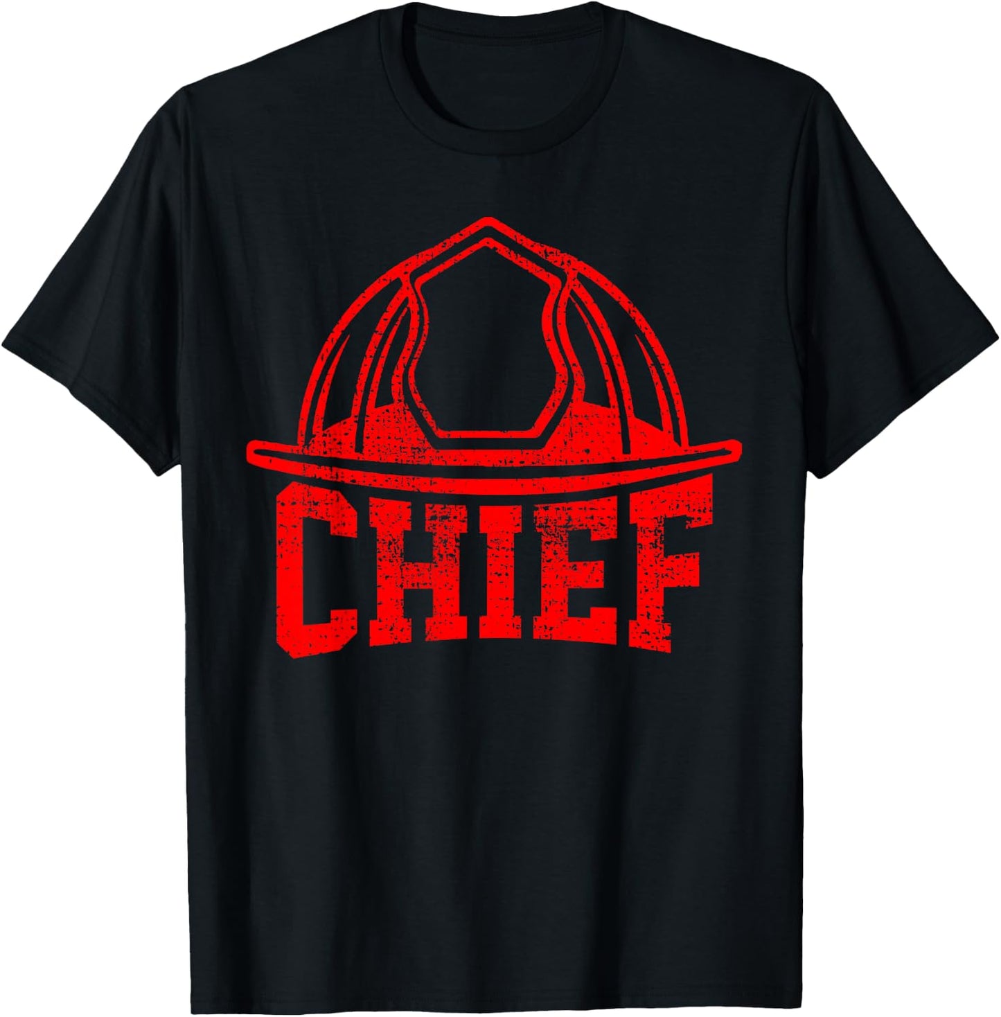 Firefighter Chief Helmet Gift T-Shirt - T-Shirt | Black
