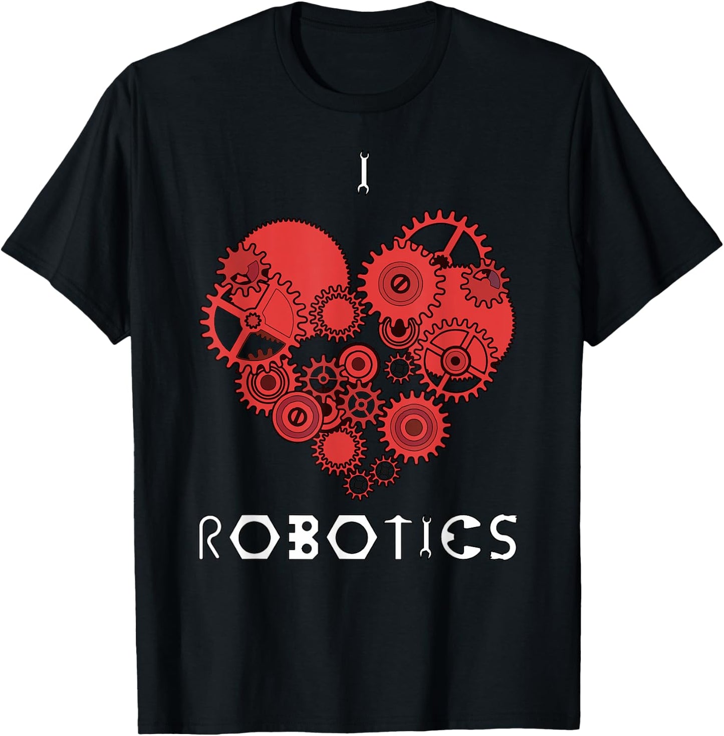 I heart (love) robotics T-Shirt - T-Shirt | Black