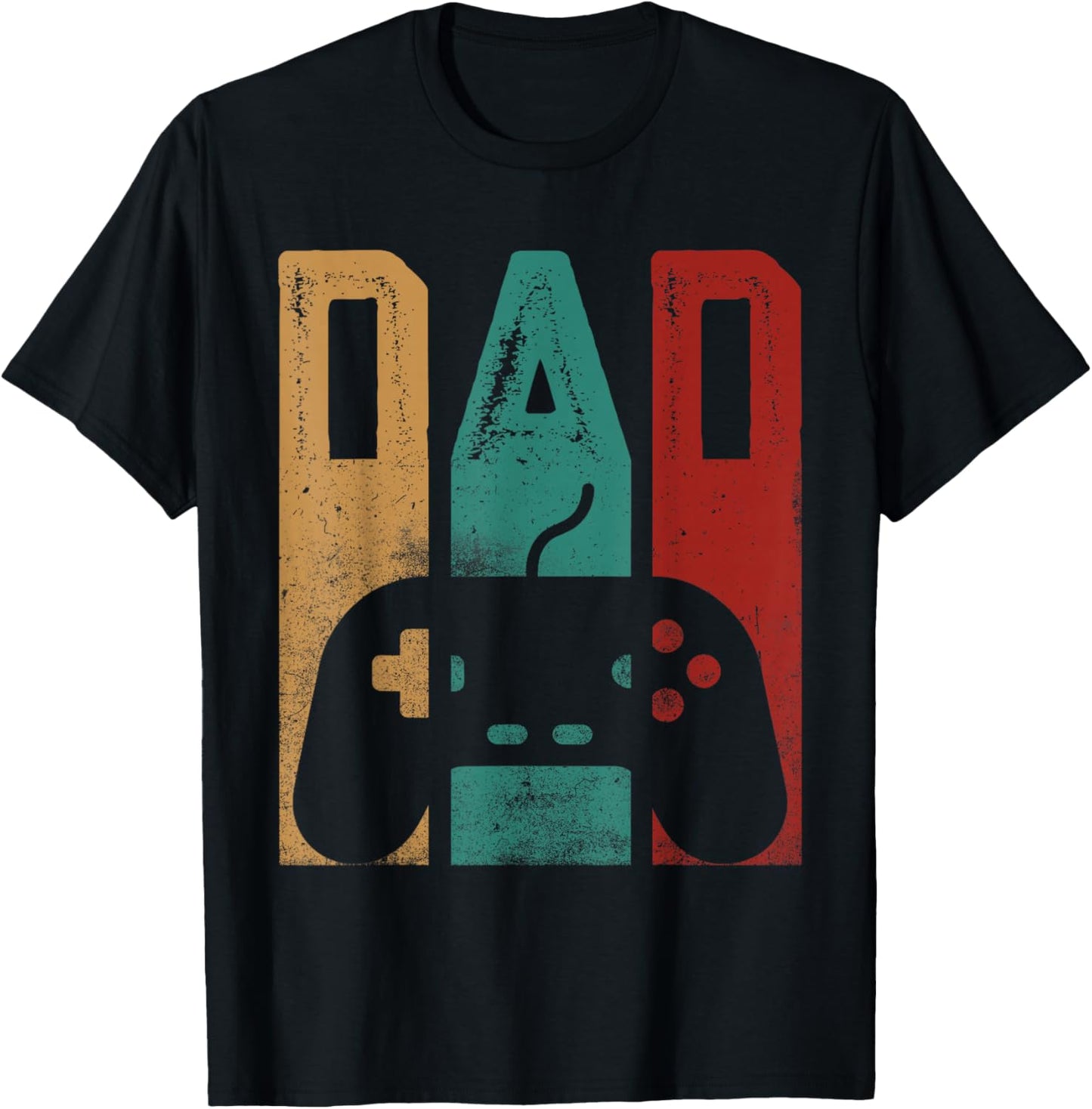 Video Game Controller Dad Retro Fathers Day T-Shirt - T-Shirt | Black