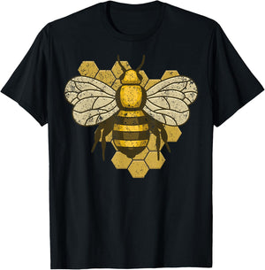 Retro Beekeeper Beekeeping Bumblebee Vintage Save The Bees T-Shirt - T-Shirt | Black