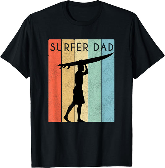 Surfer Dad Surf Shirt/ Surf Dad Fathers Day T-Shirt - T-Shirt | Black