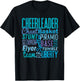 Cute Cheerleader Gift, Blue Cheer Moves Cheerleading Coach T-Shirt - T-Shirt | Black