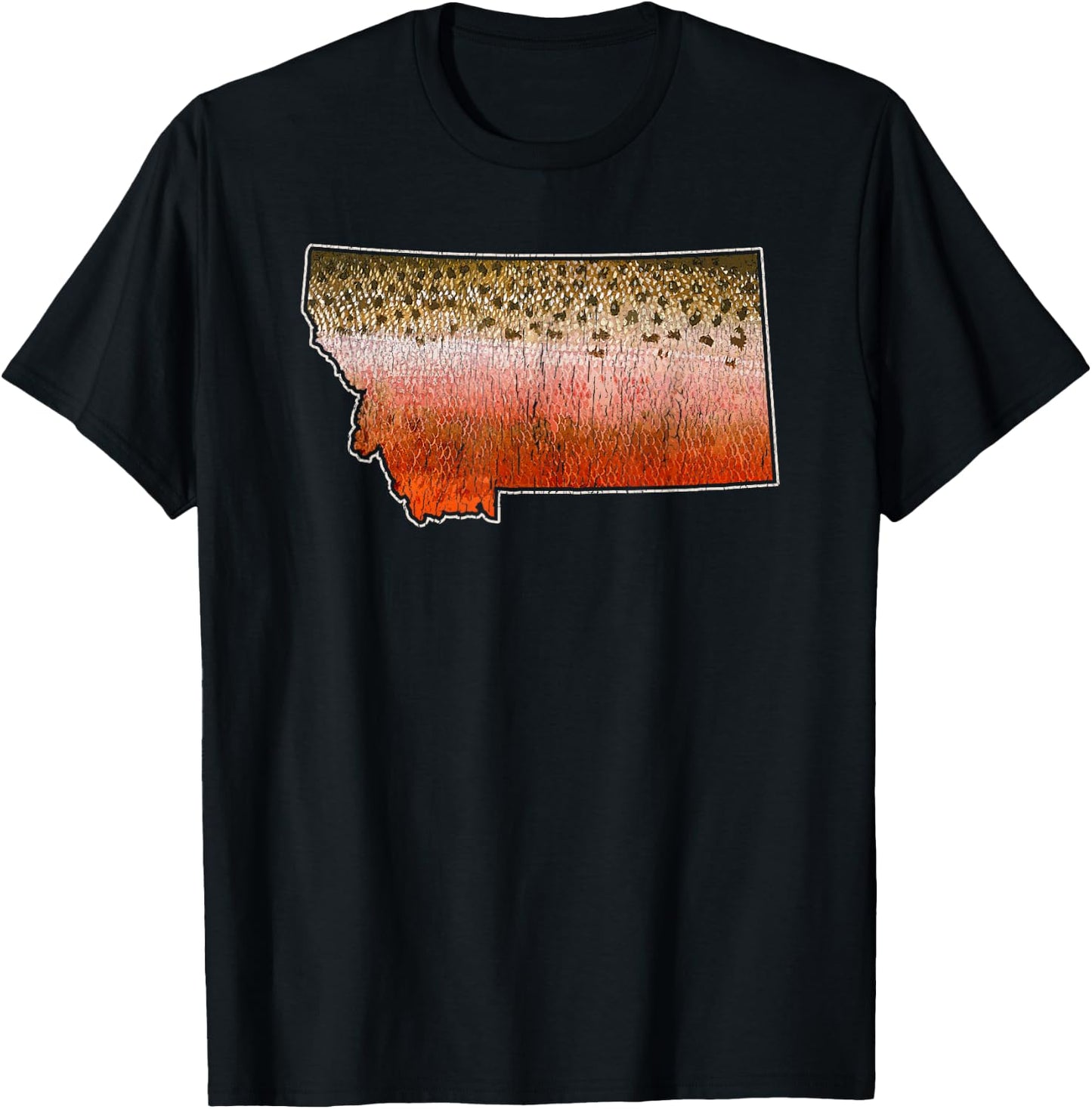 Cutthroat Trout Fishing Shirt - Montana Fly Fishing T-Shirt - T-Shirt | Black