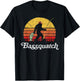 Bassquatch! Funny Bigfoot Fishing Outdoor Retro T-Shirt - T-Shirt | Black