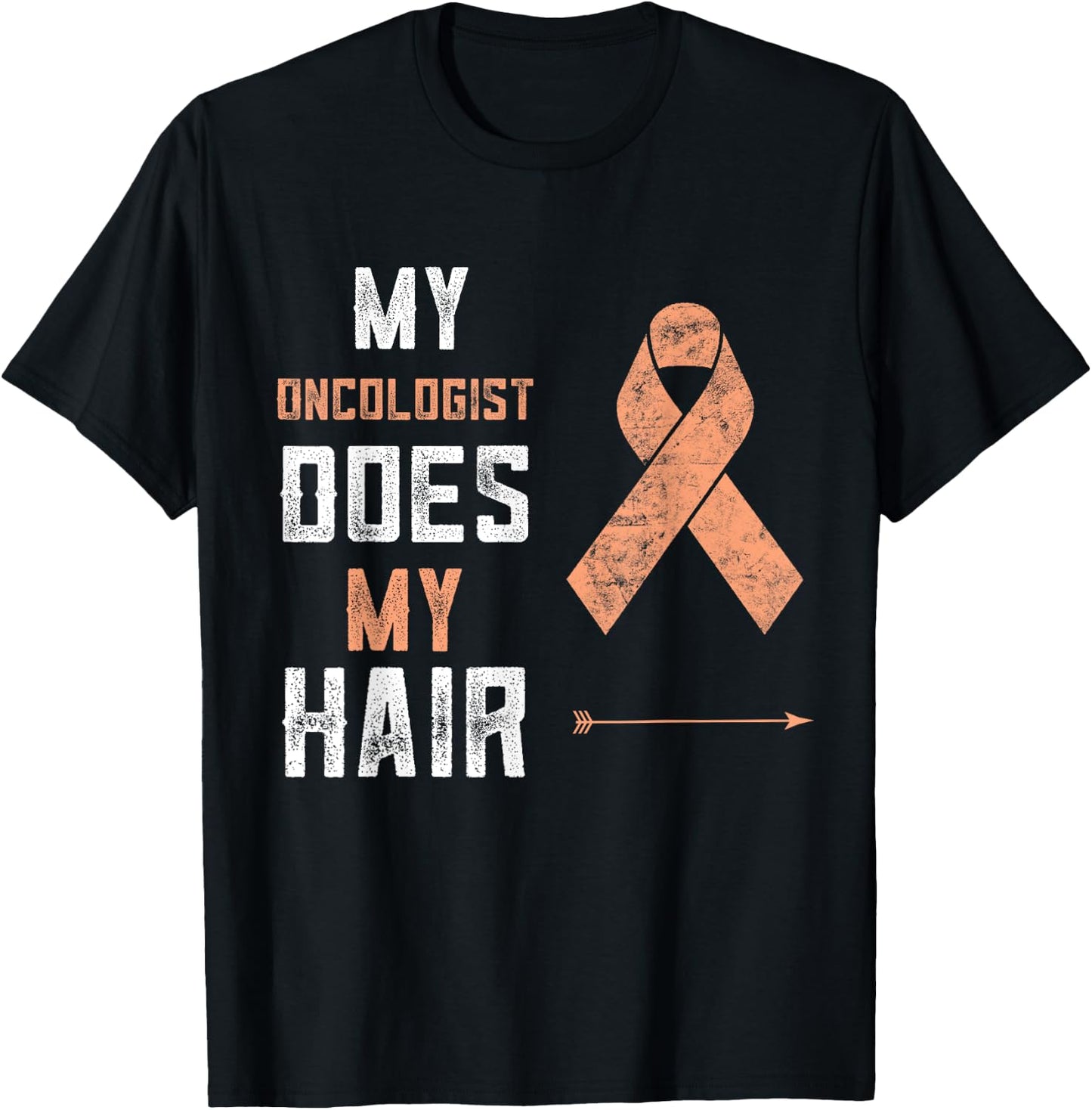 Uterine Cancer My Oncologist Does My Hair Endometrial Cancer T-Shirt - T-Shirt | Black