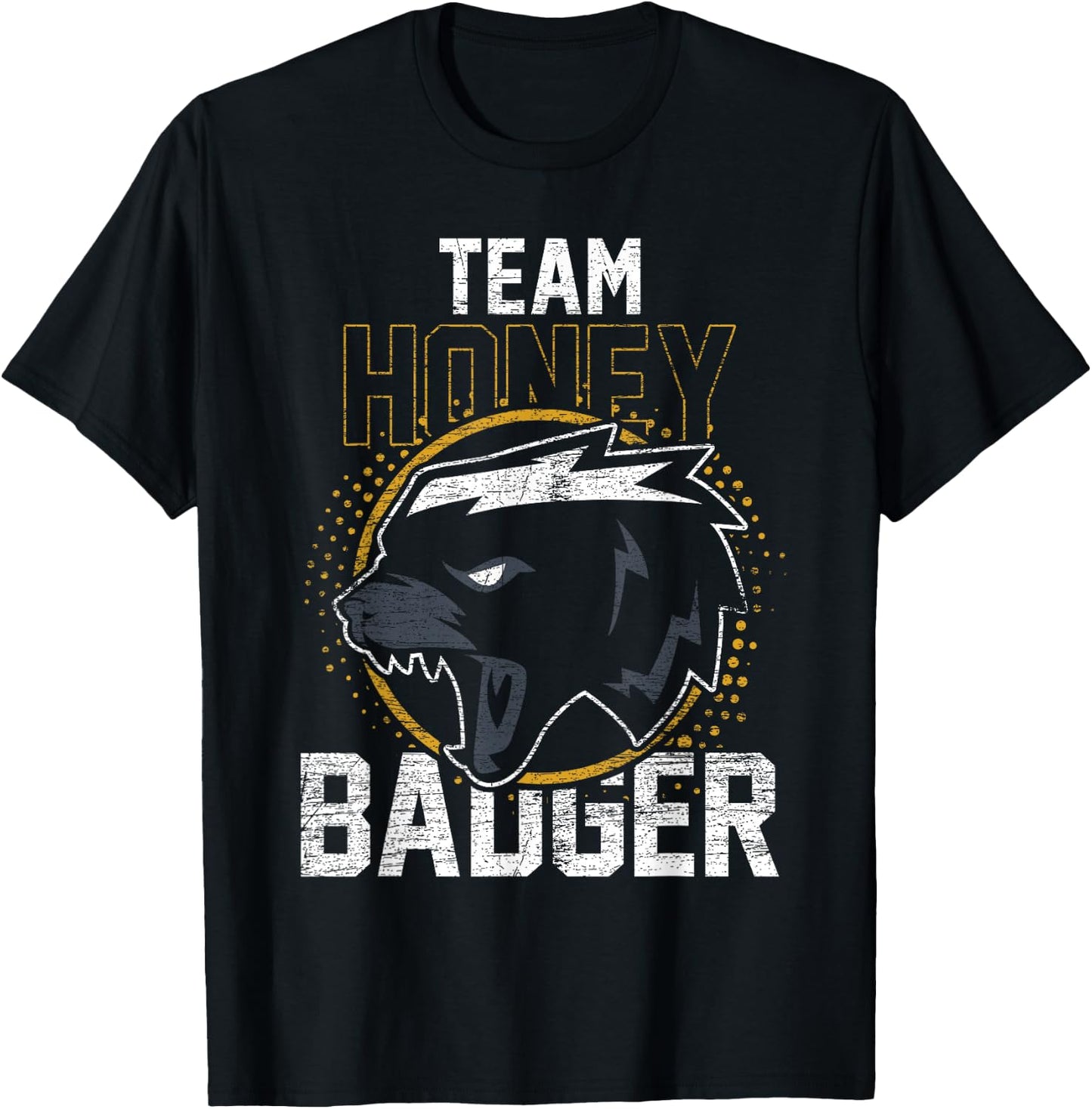 Vintage Team Honey Badger T-Shirt - T-Shirt | Black