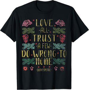 Love All Literary . Will Shakespeare T-Shirt - T-Shirt | Black