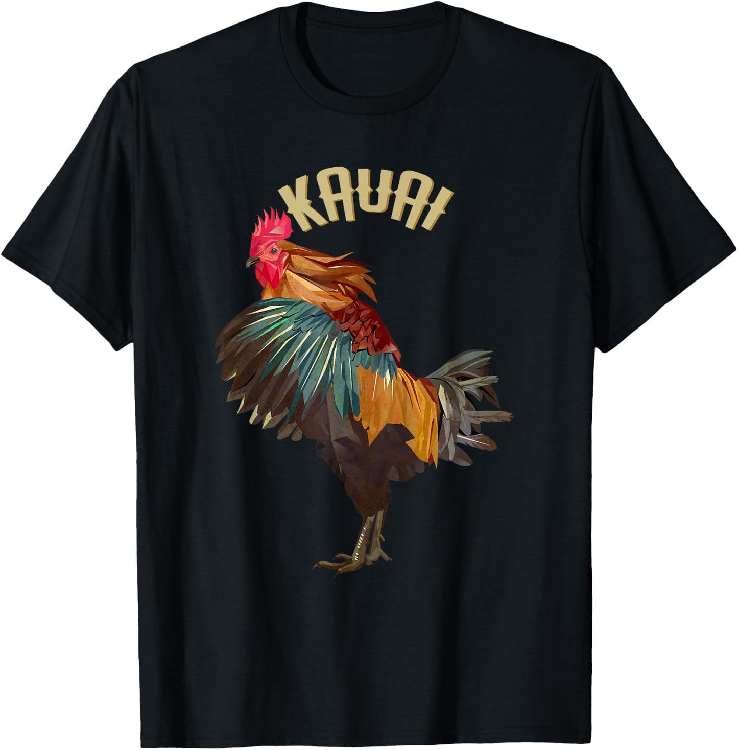 Vintage Kauai Chicken Rooster Garden of Isle T-Shirt - T-Shirt | Black