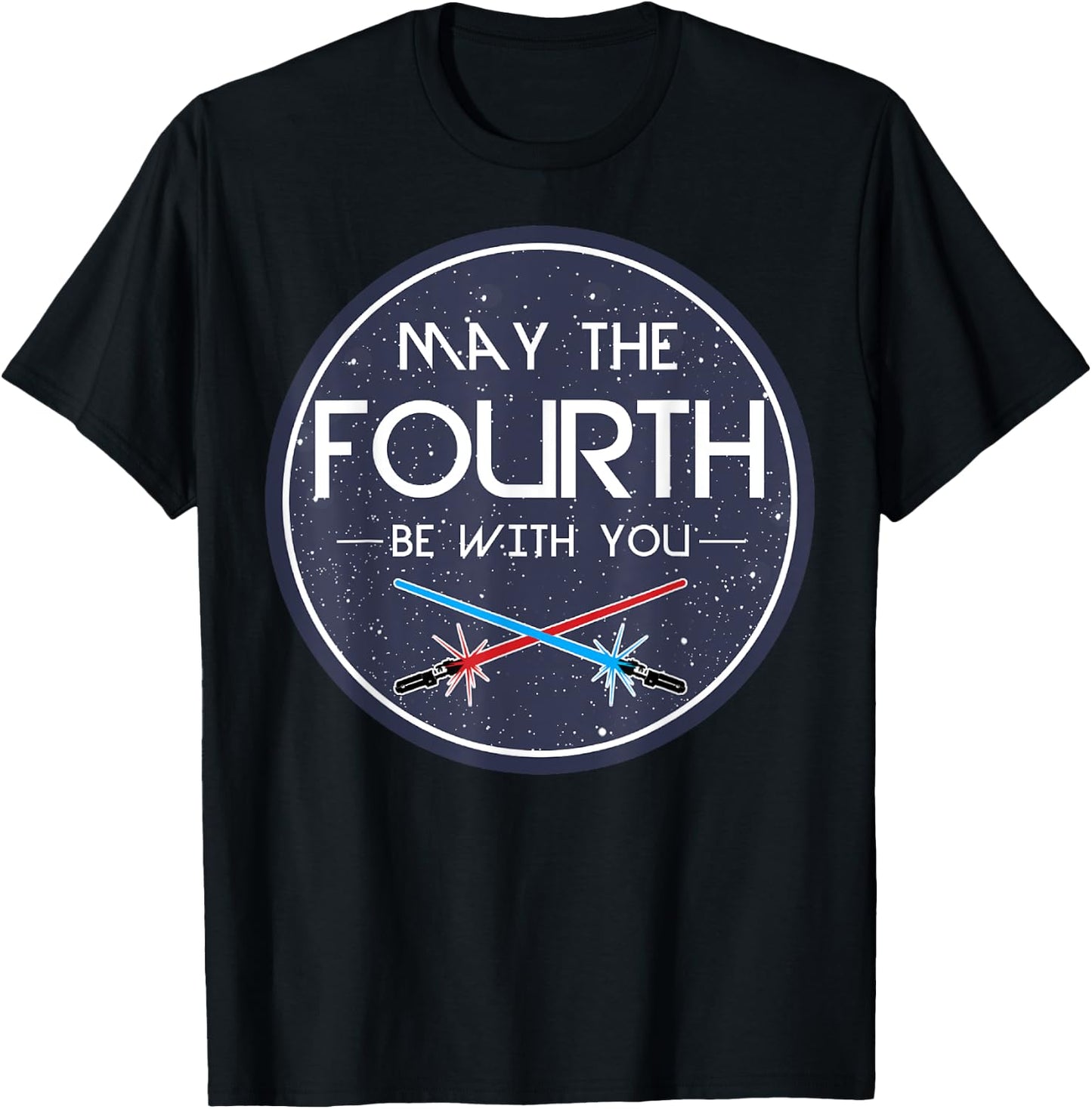 Star Wars May The Fourth Be With You Lightsaber Clash Poster T-Shirt - T-Shirt | Black