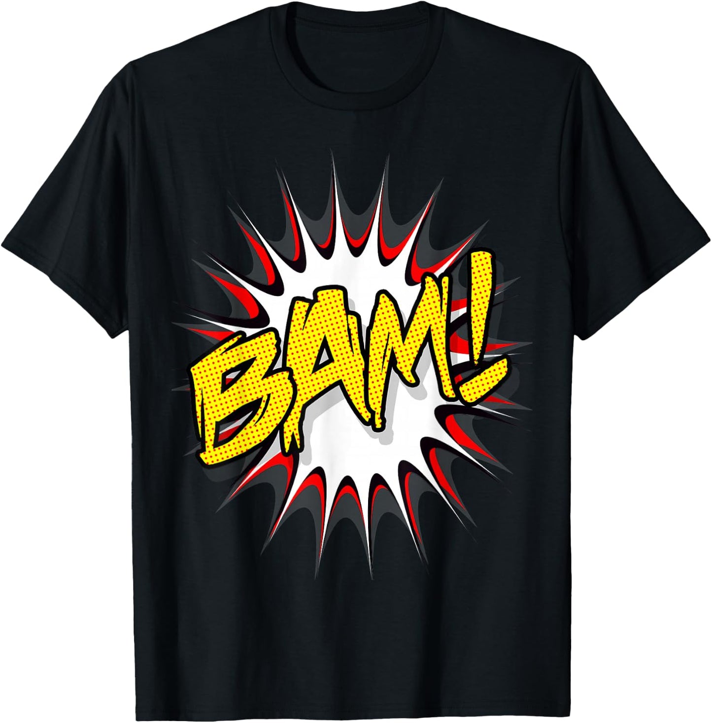 Super Hero Classic Bam! Action Bubble T-Shirt - T-Shirt | Black
