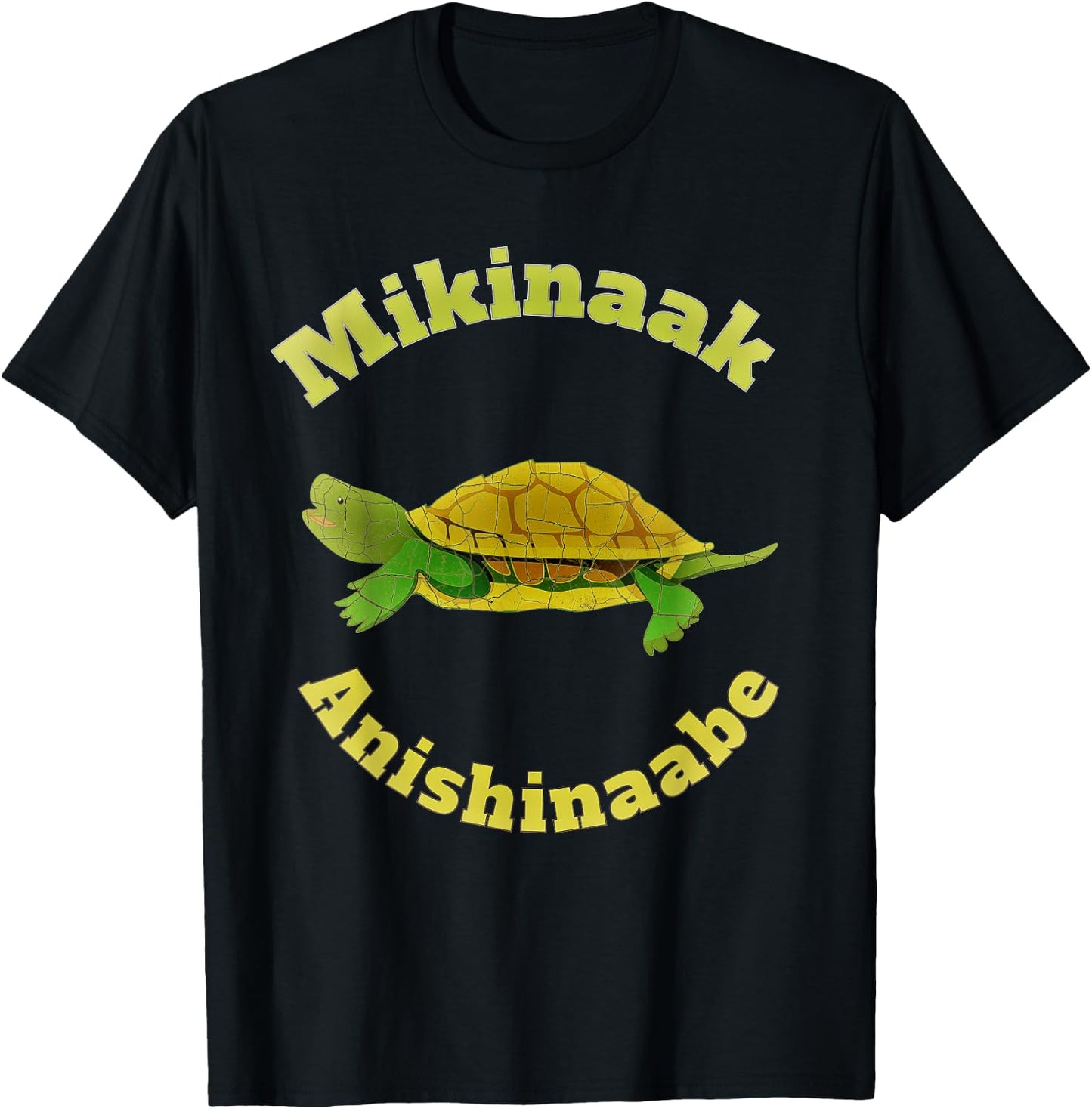 Mikinaak Anishinaabe Snapping Turtle T-Shirt - T-Shirt | Black