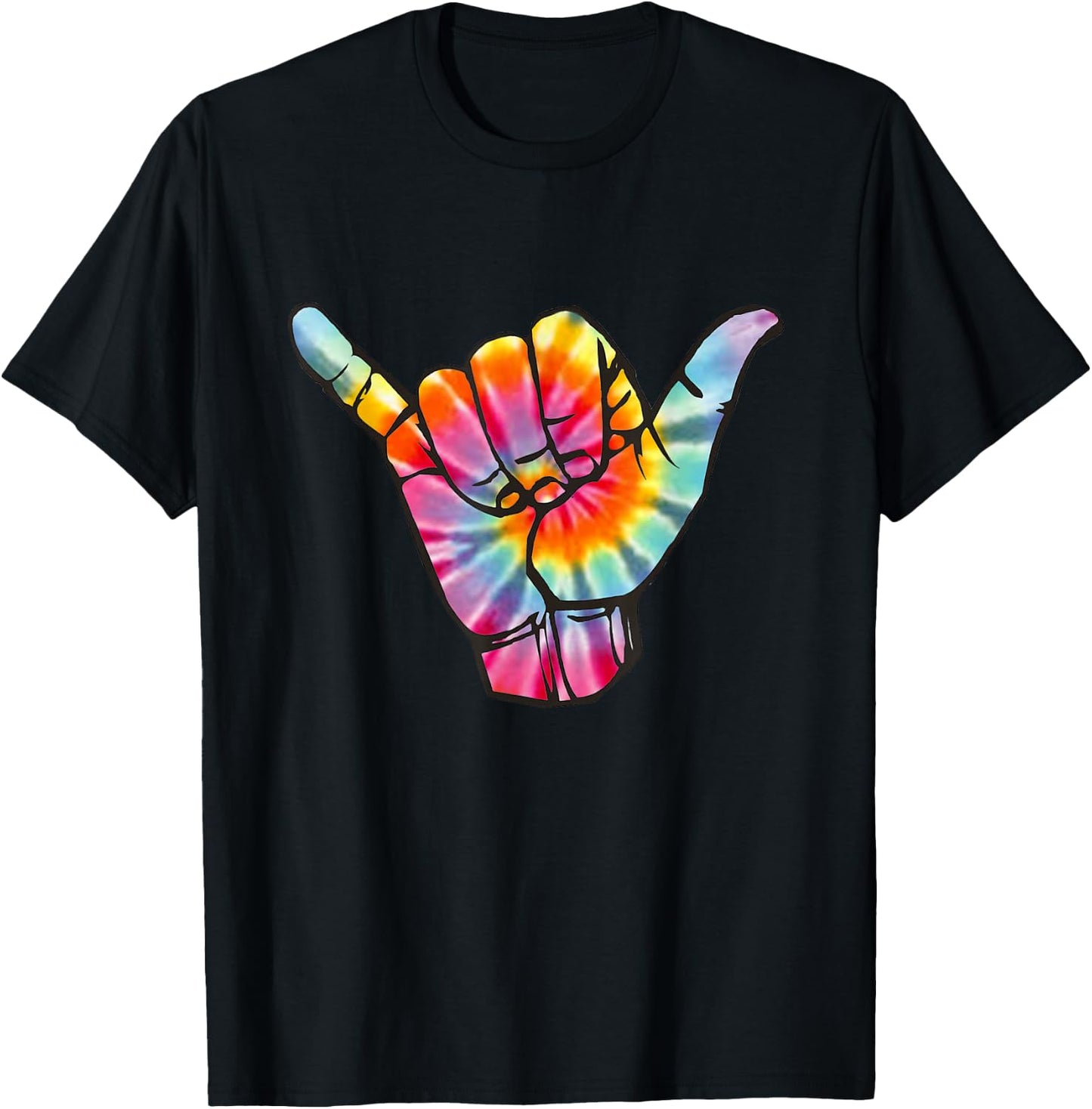 Shaka T Shirt Ocean Surfing Wave Surfer Hawaii Hand T-Shirt - T-Shirt | Black