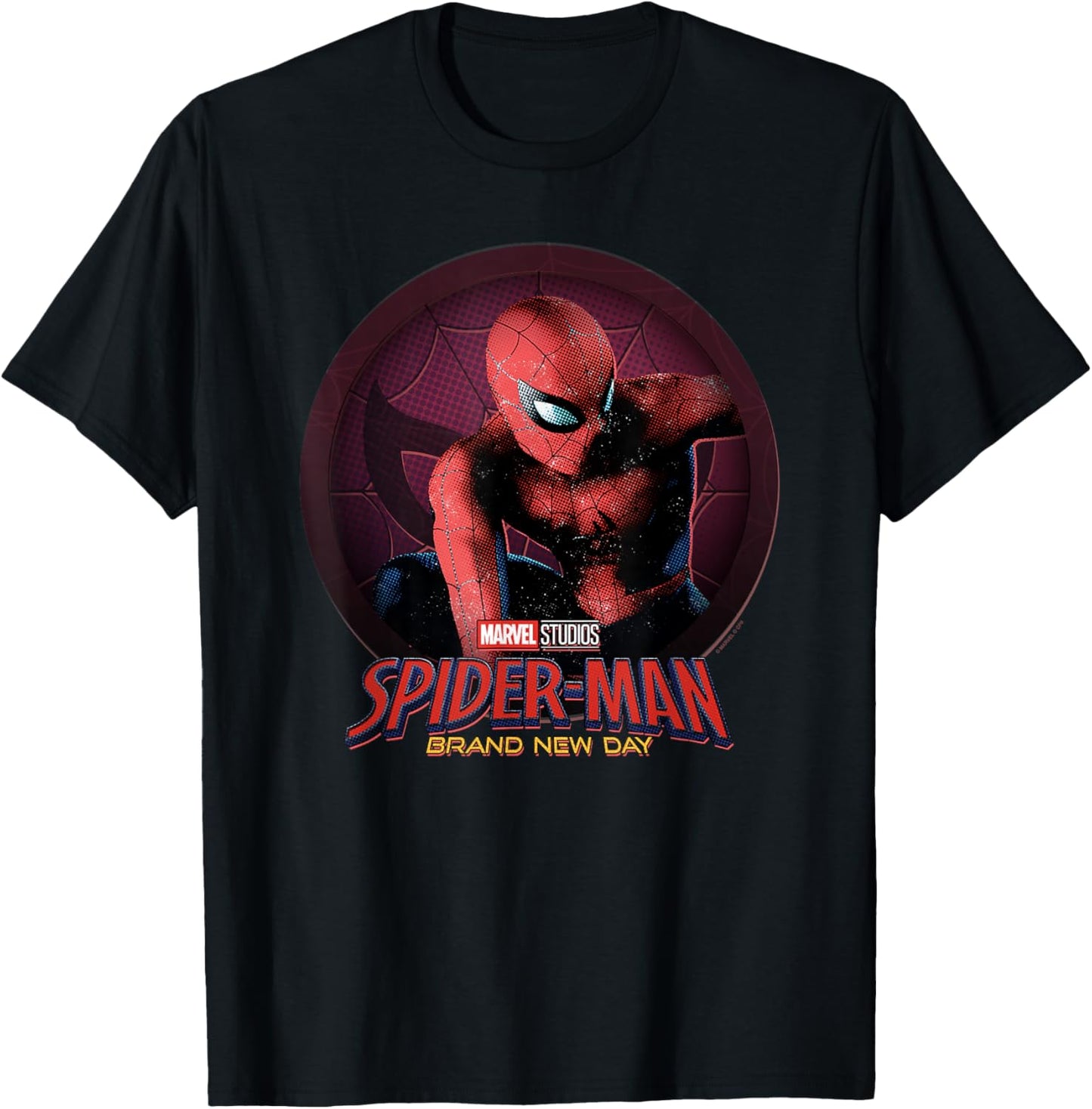 Marvel Spider-Man: New Day Spidey Circle Badge T-Shirt - T-Shirt | Black