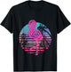 Zoo Animal Tropic Summer Sunrise Gift Flamingo T-Shirt - T-Shirt | Black